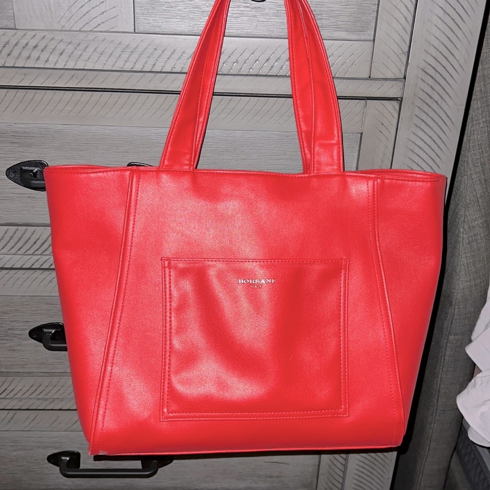 Leather  red bag